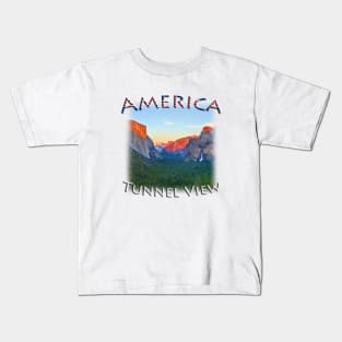 America - Yosemite Tunnel View Kids T-Shirt